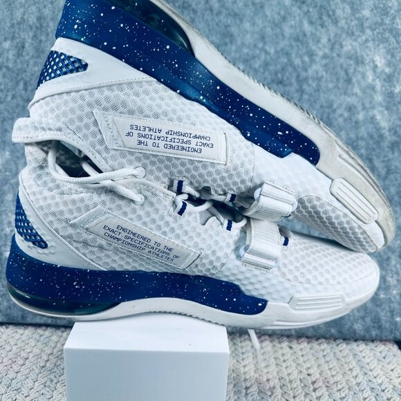 Nike Air Force Basketball Shoes Mens Size 13 White/Blue Mesh Strap Lace-Up - Picture 7 of 9